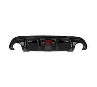 Rear Diffuser Bumper Rear Diffuser Bumper Lip For Infiniti For Q50 2014 2015 2016 2017 Carbon Fiber Look/Gloss Black Boot Spoiler Kit With LED Brake Lamp Bumper Guard(Glossy Black)