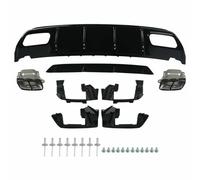 REAR DIFFUSER COMPATIBLE FOR MERCEDES A CLASS W176 AMG A45 LOOK TAILPIPES GLOSS BLACK 12-18