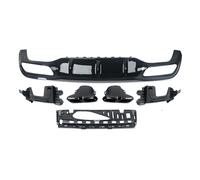 Rear Diffuser & Exhaust Tips Compatible For Benz W213 AMG E63 Style Bumper Sedan 16-20