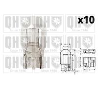 10X Quinton Hazell Car Vehicle Replacement 12V 21W W21W Capless Bulb Qbl582