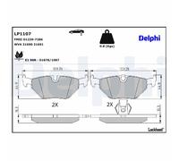 Rear Disc Brake Brake Pad Set Delphi LP1107 Fits Alpina BMW B10 5 Series
