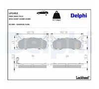Rear Disc Brake Brake Pad Set Delphi LP1452 Fits Mazda MX-5 Braking System