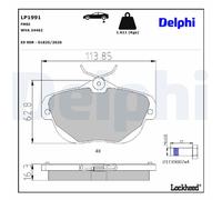Rear Disc Brake Brake Pad Set Delphi LP1991 Fits Citroen C5 C6 Braking System