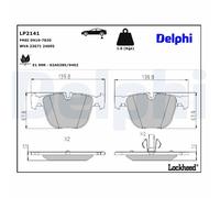 Rear Disc Brake Brake Pad Set Delphi LP2141 Fits BMW 5 Series 7 Series