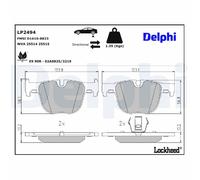 Rear Disc Brake Brake Pad Set Delphi LP2494 Fits BMW 3 Series 4 Series