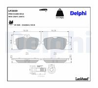 Rear Disc Brake Brake Pad Set Delphi LP2659 Fits Mercedes-Benz S-Class SL
