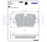 Rear Disc Brake Brake Pad Set Delphi LP2768 Fits Jaguar F-Type XJ Braking System