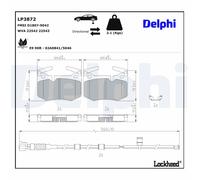 DELPHI LP3872 Brake pad set
