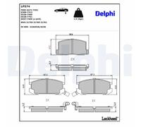 Rear Disc Brake Brake Pad Set Delphi LP574 Fits Toyota MR2 Braking System