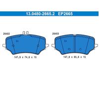 Rear Disc Brake Pad Set ATE Fits MERCEDES Eqe Suv Eqs 21-25 0004200606