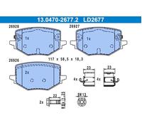 Rear Disc Brake Pad Set ATE Fits NISSAN X-Trail IV 22- D4M60-6UA0A