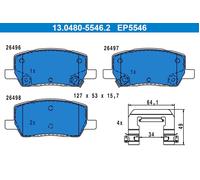 Rear Disc Brake Pad Set ATE Fits TESLA Model S X 12-26 109741600A