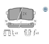 MEYLE 025 245 5915/PD Brake pad set
