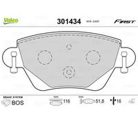 Rear Disc Brake Pad Set VALEO Fits FORD JAGUAR Mondeo III X-Type X400 1130120