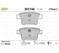 Rear Disc Brake Pad Set VALEO Fits FORD JAGUAR Mondeo III X-Type X400 1356392