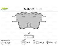 Rear Disc Brake Pad Set VALEO Fits PEUGEOT CITROEN 207 Cc Sw 307 C4 425399 NEW
