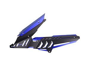 Rear Fender Chain Guard, Aluminum Alloy, CNC (Blue)