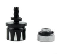 Rear Fender Seat Mount Aluminum Bolt Nut 14 Size With Rubber Washer For Secure Attachment To Top Fender Threaded 1/4 20 Includes Knurled Sides For