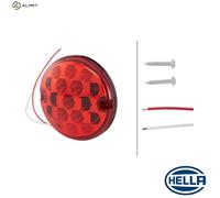 Hella ValueFit Rear Fog Light 2NE 357 028-031, LED 24/12V, Red Lens, 260mm Cable (open ends)