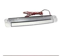 Rear Fog Light Unverisal 12V Car Rear Tail Third Brake Stop Reversing Lights 18 Red High Mount Light 30cm(White Shell)