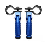 Rear Folding Foot Pegs Support Bar CNC Made for Motorcycle Electric Bike with Tough Alloy Build and Wide Vehicle Compatibility Range (Azure)