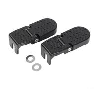 Rear Folding Passenger Footrest Pedal Pegs for Electric Bikes and Motorcycles Aluminum Alloy Lightweight Build Mounting Hole Ready (no-logo open 12.5MM)