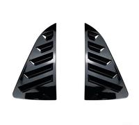 Rear For Louver Blinds for Polo MK5 6R 6C 2011-2017, Carbon Fibre Pattern ABS Exterior Trim Cover, Side For Shutter Decorative Accessories(Glossy Black)