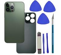 Rear Glass Replacement for iPhone 13 Pro Back Glass with Pre Installed Adhesive Rear Glass Replacement + Repair Tool Kit (Alpine Green)