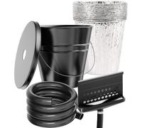 Rear Grease Drainage System for Blackstone Grease Catcher Upgrade, with Grease Trap Funnel W/Integrated Grease Gate, Grease Bucket W/Lid, 12-Pack Foil Bucket Liners, Blackstone Griddle Accessories