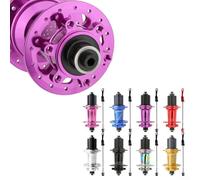 Rear hub for mountain bikes featuring 32 spoke holes and 135mm axle length, supports 7 to 12 speed cassette freewheels, CNC machined aluminum alloy with sealed bearing design (colorful)