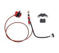 Rear Hydraulic Brake Caliper Master Cylinder Kit with 1.5m Soft Hose and Brake Pads Steel Alloy for ATV Quad Go Kart Mini Bike