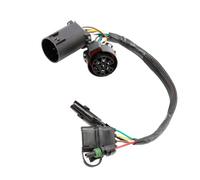 Rear Lamp Hookup Harness for Truck Towing Setup, 7 Way to 4 Way Adapter with Flat 4 Plug and Covered Wire Routing for Daily Rear Jobs
