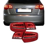 Rear LED Tail Lights Set Red White For Audi A3 03-08 Sportback 5DR DEPO