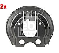 Rear Left Right Brake Disc Splash Panel 2x FEBI Fits CITROEN PEUGEOT 00- 4209.96