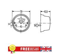 Rear Left/Right Tail Light For INTERNATIONAL HARV. D-Series 62-66 Genuine Hella