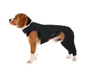 Rear Leg Sleeve Surgery Recovery Suit, Cone Alternative to Protect and Keep from Licking or Chewing Hind Legs, Ten Sizes, Veterinary Approved, X-Large, Blue (Black,S)
