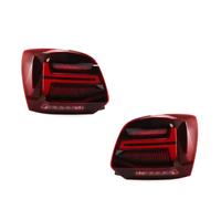 Rear Light Assemblies Compatible With VW For Polo Taillights 2011-2018 For Polo Tail Lamp Dynamic Turn Signal Light Car Taillights Assembly(Red)