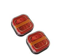 Rear light assembly Pair 4'' 12-24V Square LED Tail Light Left Right Rear Brake Stop Taillight Indicator Turn For Signal For Trailer Van For Bus 4x4 For Pickup