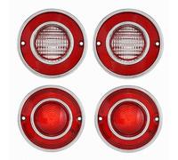 Rear light Fitted Tail Light Assembly For Chevrolet For Corvette For C3 | Rear/Left/Right,Red / Black,Direct Replacement,No Modification,Straightforward Swap(Red-4Pcs)