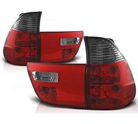 Rear Lights compatible with Bmw X5 E53 1999 2000 2001 2002 2003 Suv GV-1785 Tail Light Assembly Tail Lamp 1 Pair Driver And Passenger Side Complete Set Red Smoke