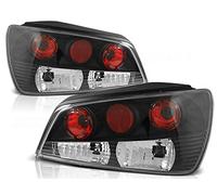 Rear Lights compatible with Peugeot 306 1997 1998 1999 2000 2001 Hatchback 3 Doors 5 Door GV-1935 Tail Light Assembly Tail Lamp 1 Pair Driver And Passenger Side Complete Set Black