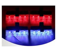Rear Lights Grill Car LED Light Strobe Red Blue Emergency Remote Wireless Control Flash Signal Fireman Beacon Warning Lamp Tail Rear Light(Red and Blue)