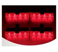 Rear Lights Grill Car LED Light Strobe Red Blue Emergency Remote Wireless Control Flash Signal Fireman Beacon Warning Lamp Tail Light Rear Lamp(Red)