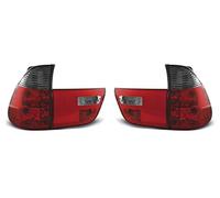 Rear Lights VR-1785 Tail Light Assembly Tail Lamp 1 Pair Driver And Passenger Side Complete Set Red Smoke compatible with Bmw X5 E53 1999 2000 2001 2002 2003 Suv