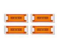 Rear Lights With Sequential For Truck Trailer Van RV Lorry Clearance Signal Lamps Amber LED Halo Ring Side Marker Light 6 Inch Square Indicator Lamp 12V 24V