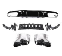 Rear Lower Lip Diffuser For Benz C Class W205 C205 S205 A205 2015-2021 C63 C43 Style Rear Diffuser With Exhaust Pipes Tip AMG Look Sedan Coupe(E)