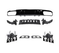 Rear Lower Lip Diffuser For Benz C Class W205 C205 S205 A205 2015-2021 C63 C43 Style Rear Diffuser With Exhaust Pipes Tip AMG Look Sedan Coupe(H)