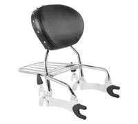 Rear Luggage Rack For Indian For Challenger For Jack For Daniels For Limited For Edition 2022 Motorcycle Accessories Kit 12" Backrest Sissy Bar W/Mounting Spools Motorcycle(Black-chrome Set)
