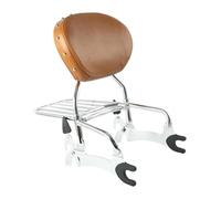 Rear Luggage Rack For Indian For Pursuit Limited Icon With For Premium Package 2022 Motorcycle Kit 12" Backrest Sissy Bar W/Mounting Spools Motorcycle(Tan-chrome Set)