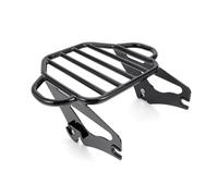 Rear Luggage Rack For Touring Road King Street Electra Glide 2009 2010-2024 Detachable Luggage Rack 2-Up Mounting Rack Black Chrome Carrier(Black)